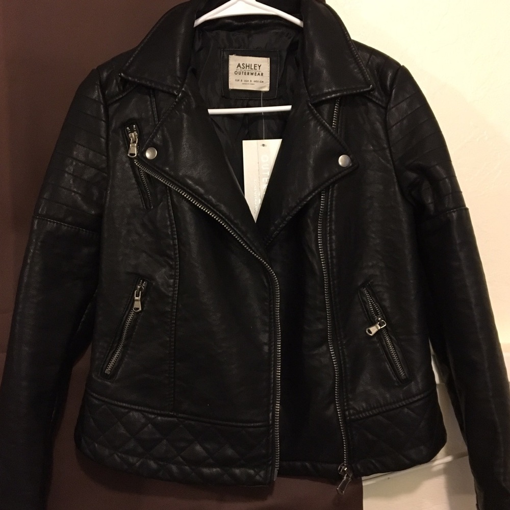 Vegan Leather Motorcycle jacket NWT
